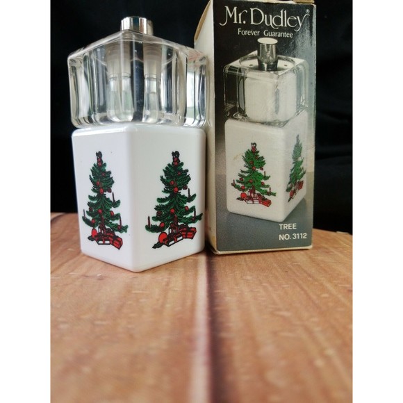 Vintage Mr Dudley Salt Shaker & Pepper Mill 2 / All in one Christmas Tree Design - Picture 11 of 16